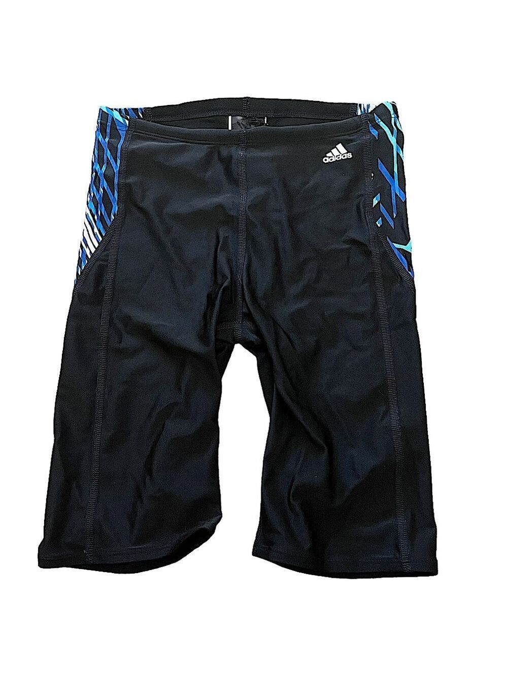 Adidas Men's Black with Blue Trim Infinitex Jammer Swimsuit Sz 30